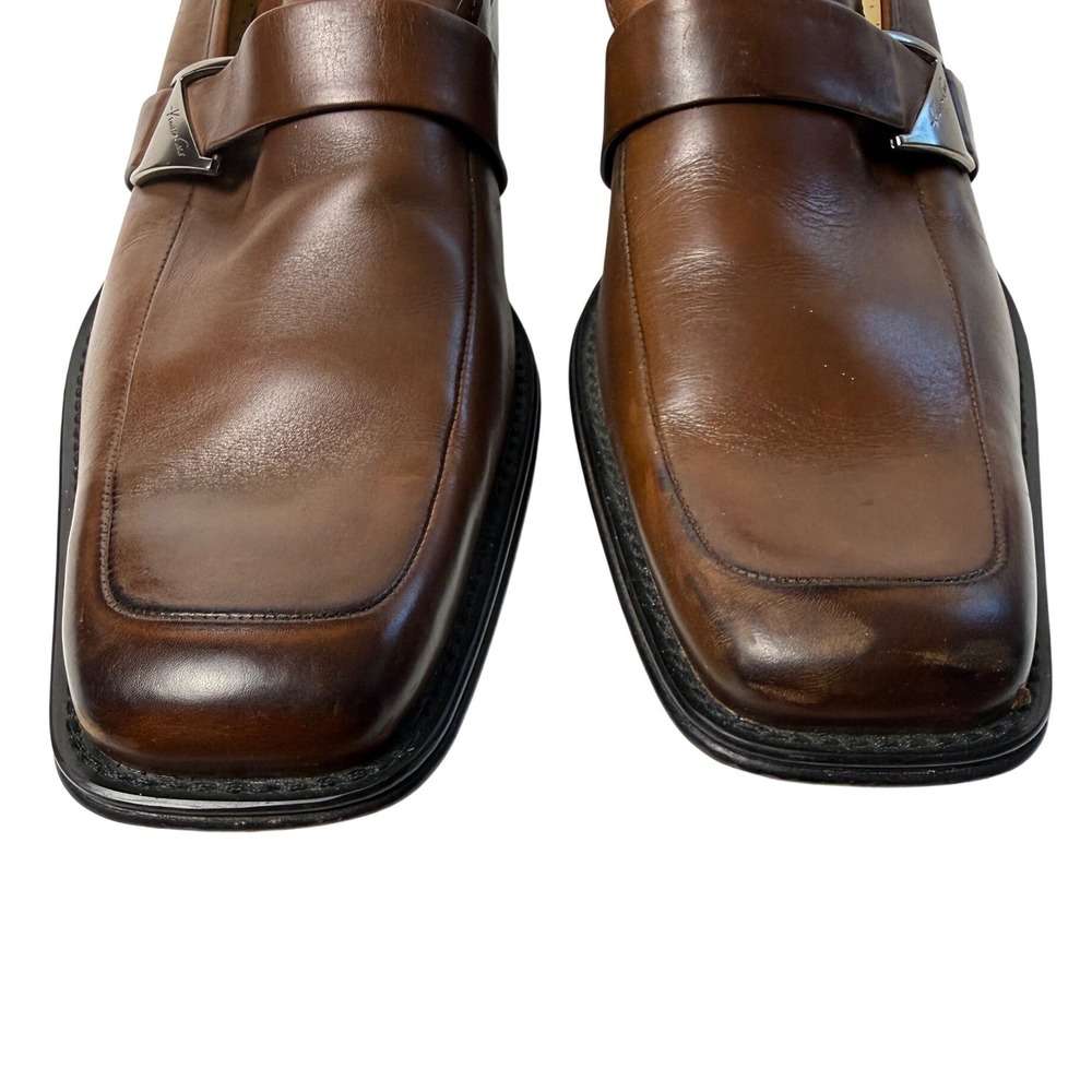 Kenneth Cole New York Brown Leather Slip-On Loafers - Picture 4 of 10